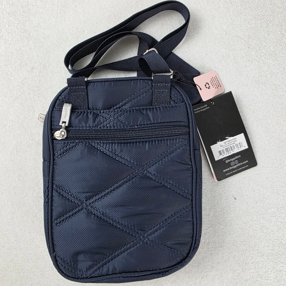 Baggallini RFID Journey Crossbody Navy Travel Bag Lightweight NWT Adjustable